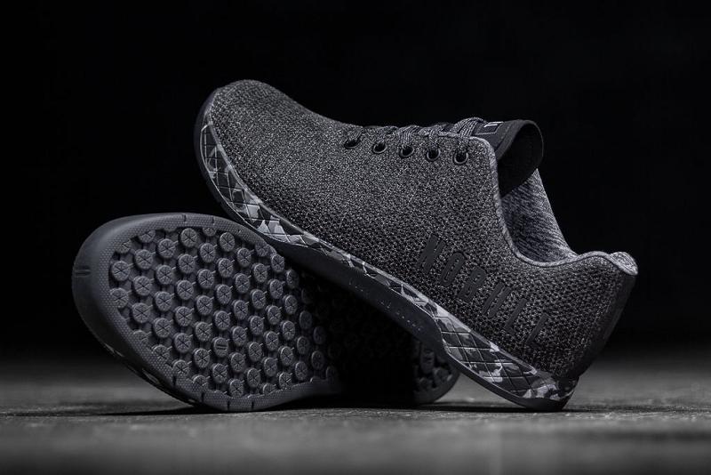 Men's Nobull Heather Granite Trainers Black / Grey | SG V2263R